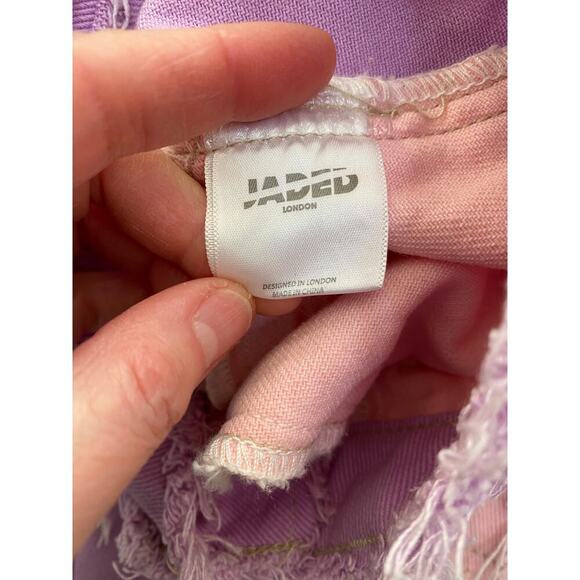 Jaded London Women's 28 Patchwork Raw Hem Boyfriend Fit Jeans - Picture 8 of 10